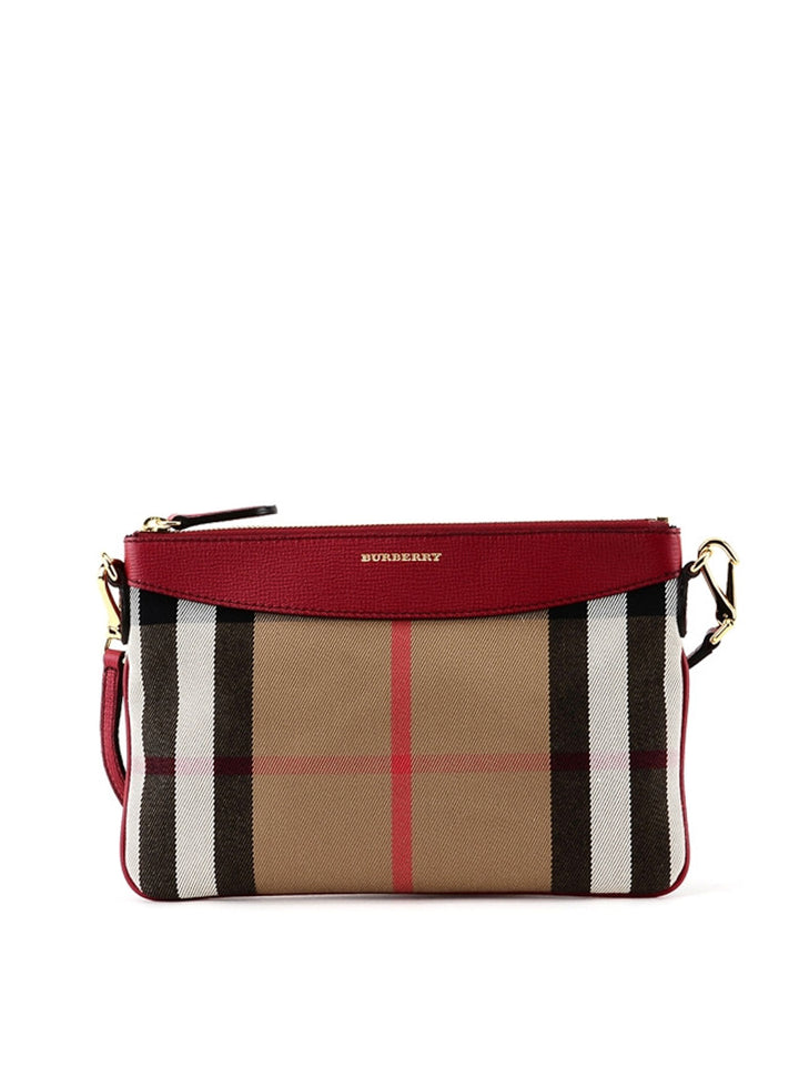 BURBERRY HOUSE CHECK DERBY CROSSBODY CLUTCH BAG