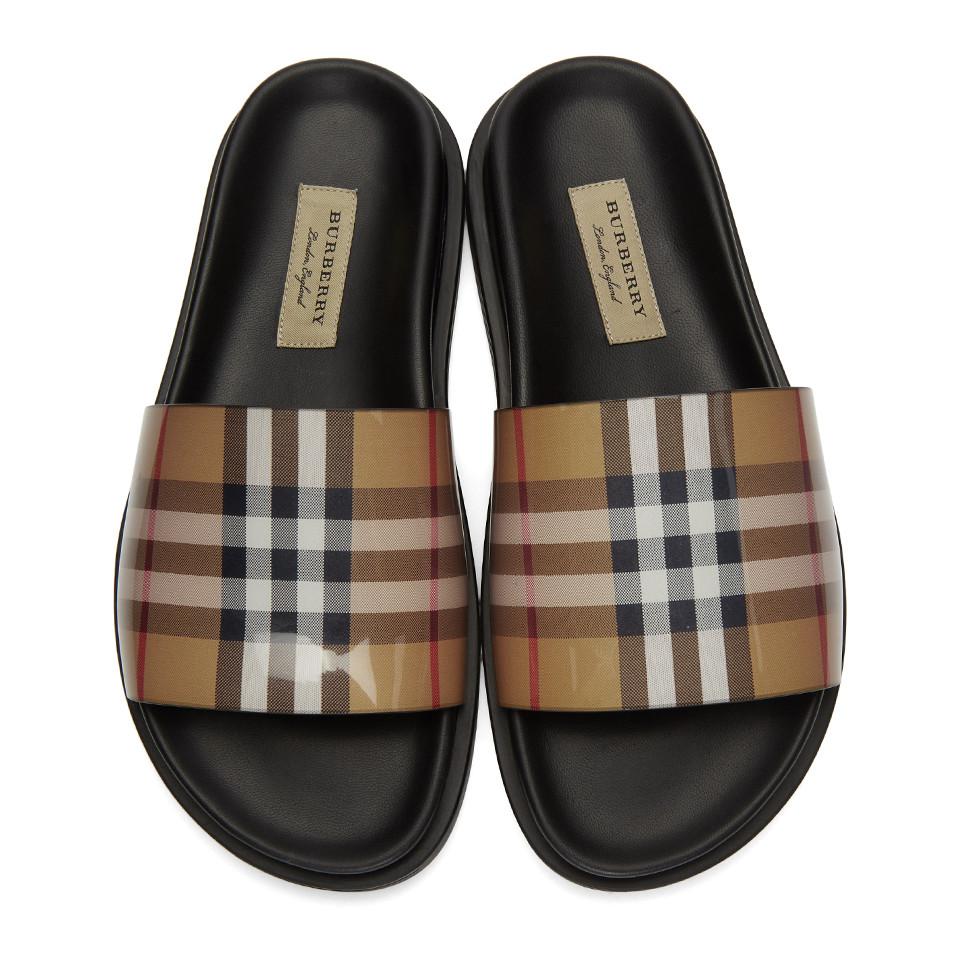 Burberry English Icons Vintage Check Slide Caroline s Fashion Luxuries
