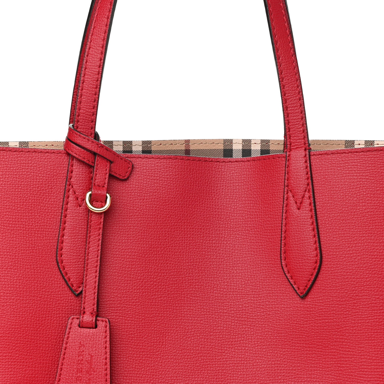 Burberry Haymarket Check Tote Bag - Red Totes, Handbags - BUR361302