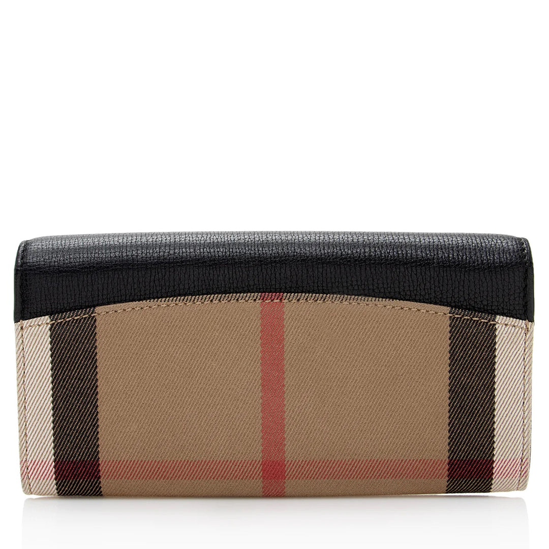 BURBERRY HOUSE CHECK CONTINENTAL WALLET