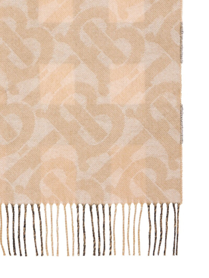 BURBERRY TB HALF MEGA CASHMERE REVERSIBLE SCARF – Caroline's