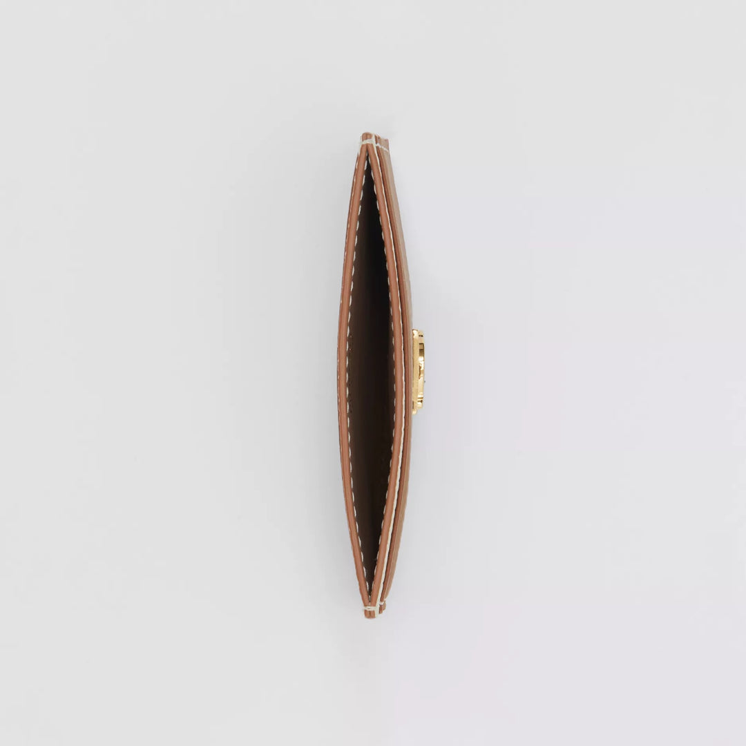 BURBERRY TRI-TONE GRAINY LEATHER TB CARD CASE