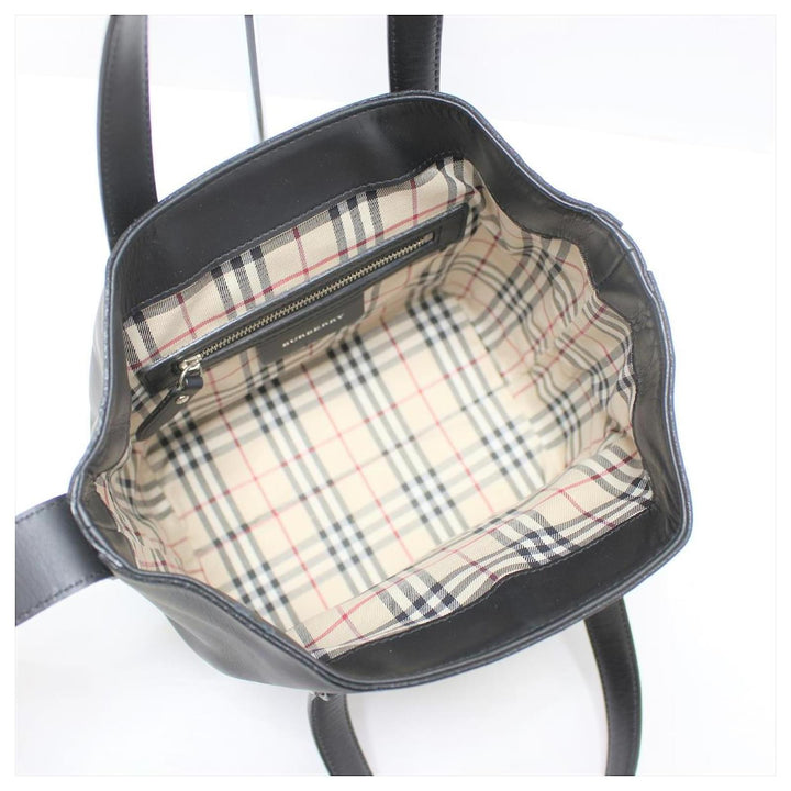 BURBERRY VINTAGE LEATHER SHOULDER BAG