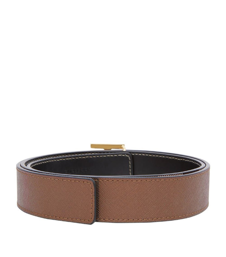 BURBERRY EXAGGERATED CHECK TB MONOGRAM BELT