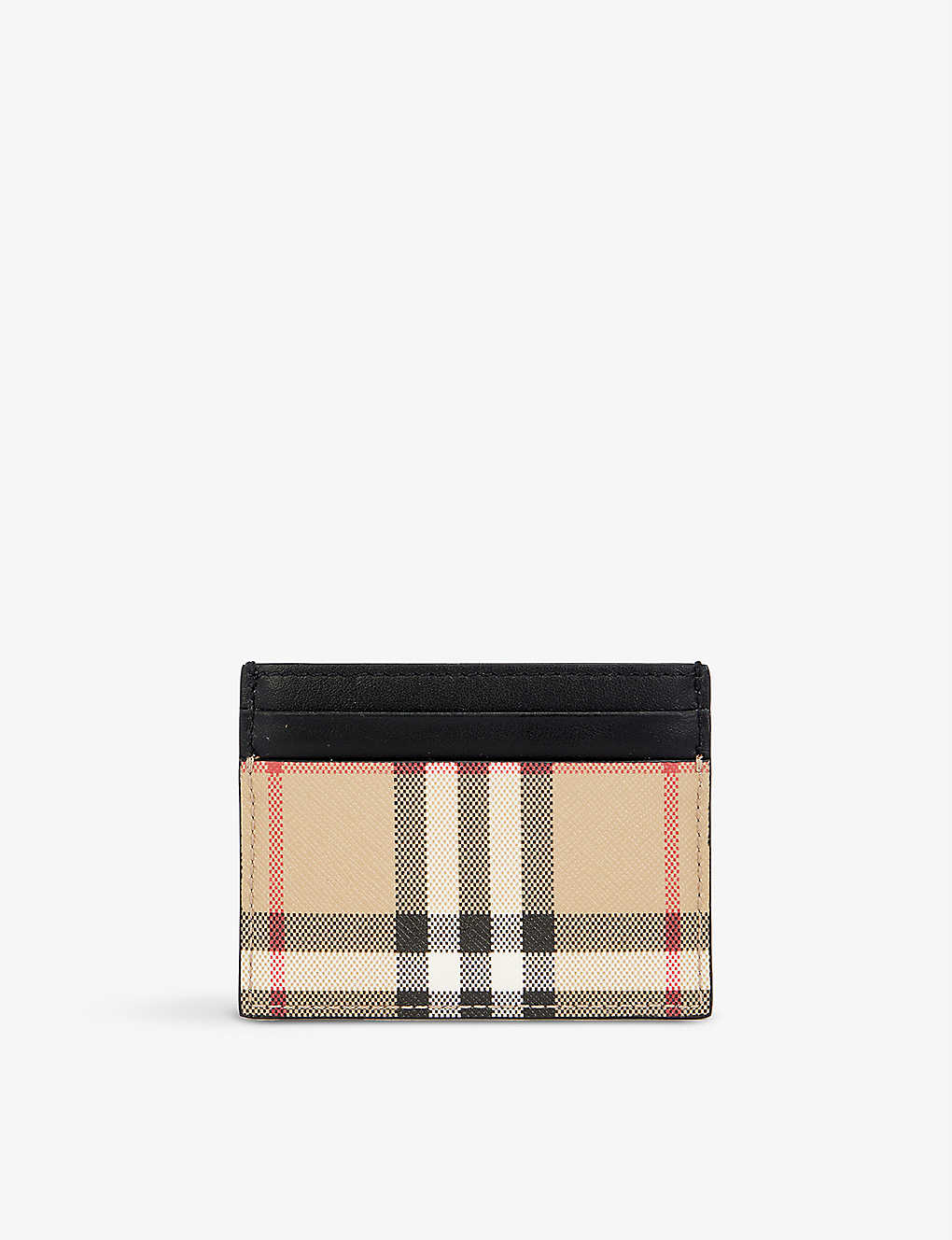 BURBERRY SANDON CANVAS &amp; LEATHER CARD CASE