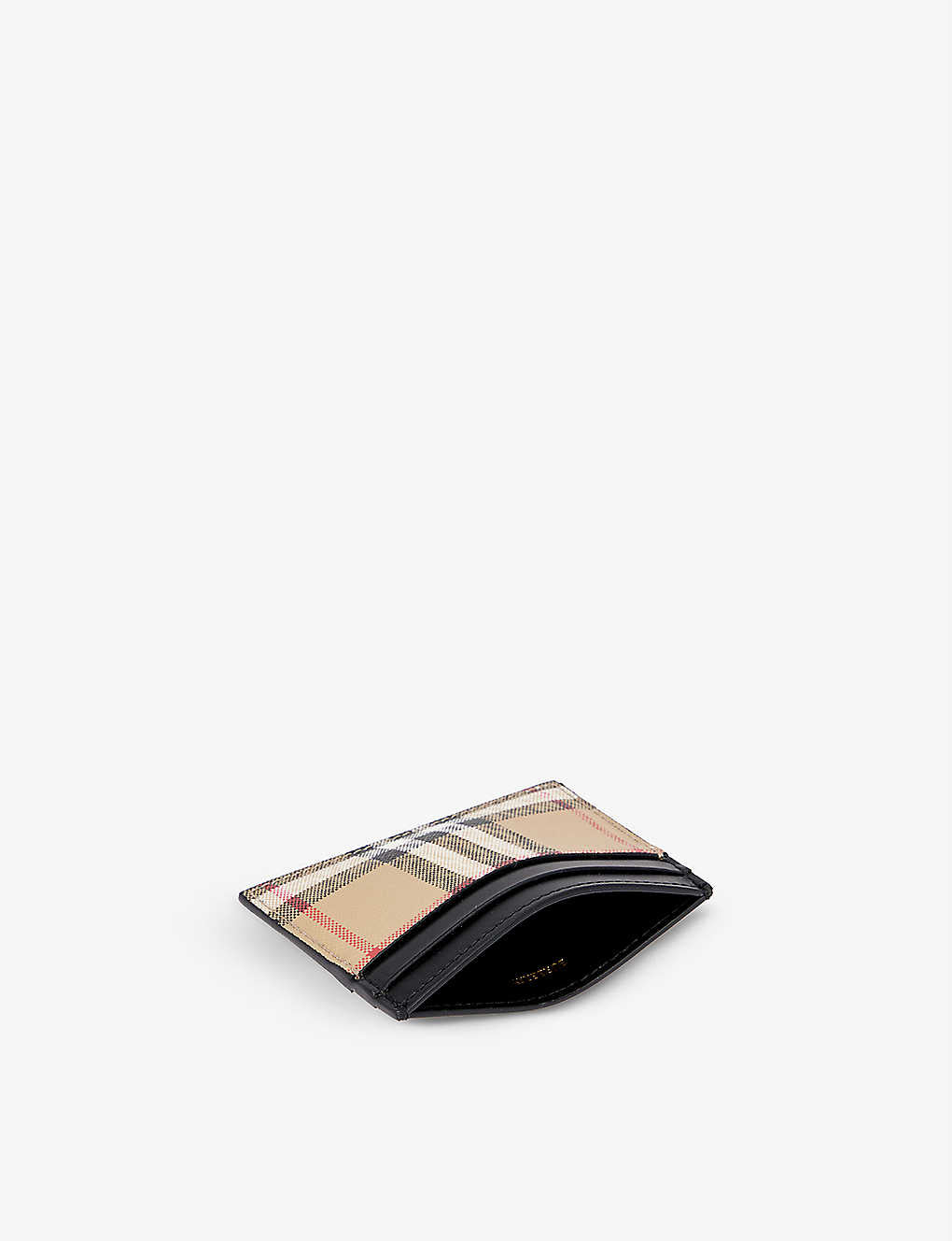 BURBERRY SANDON CANVAS &amp; LEATHER CARD CASE