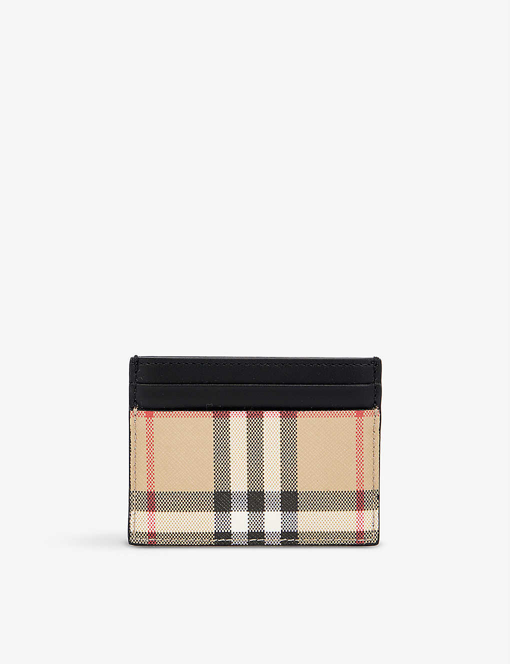 BURBERRY SANDON CANVAS &amp; LEATHER CARD CASE