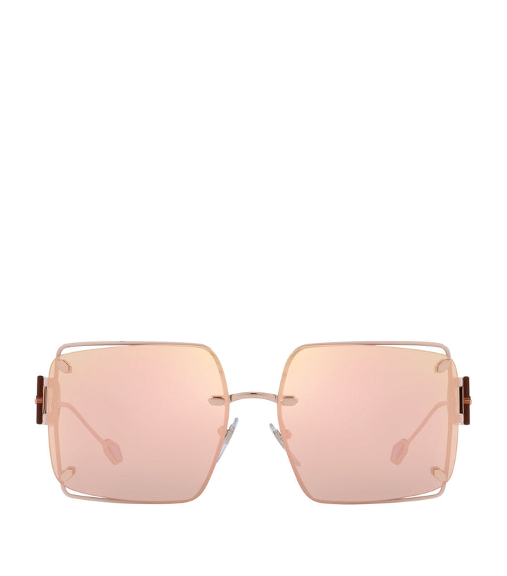 BVLGARI OVERSIZED SQUARE SUNGLASSES