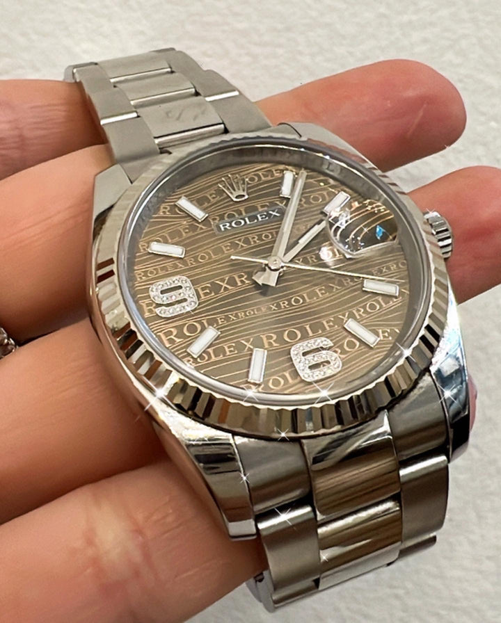 ROLEX DATEJUST 36MM DIAMONDS NUMBERS