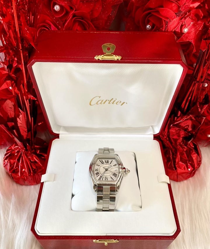 CARTIER ROADSTER STAINLESS STEEL AUTOMATIC WATCH