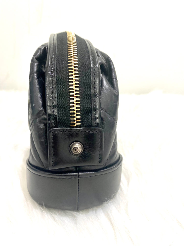 CHANEL GABRIELLE QUILTED AGED CALFSKIN COSMETIC CASE