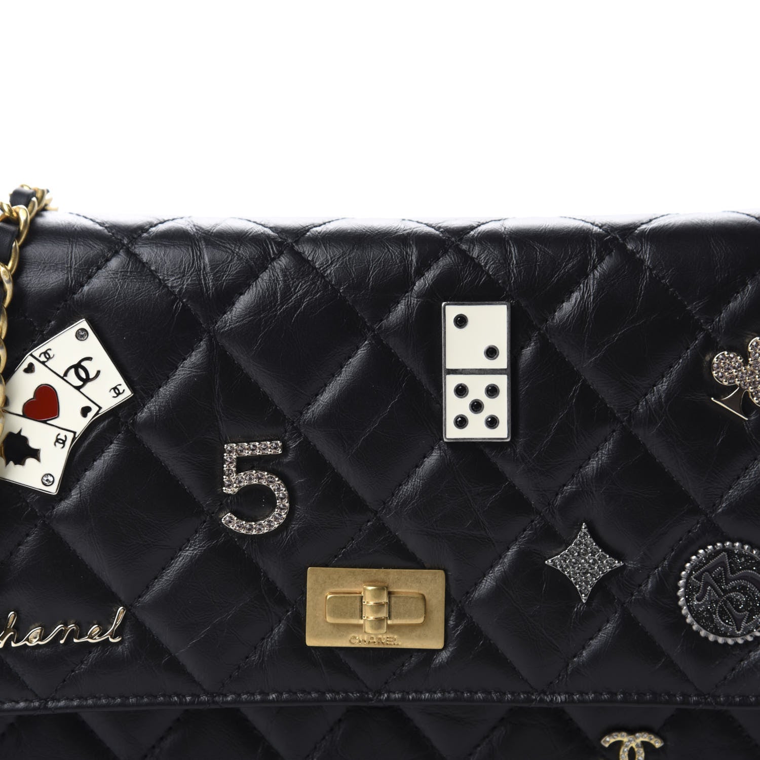 Chanel Reissue Lucky Charm Quilted Leather Bag Black