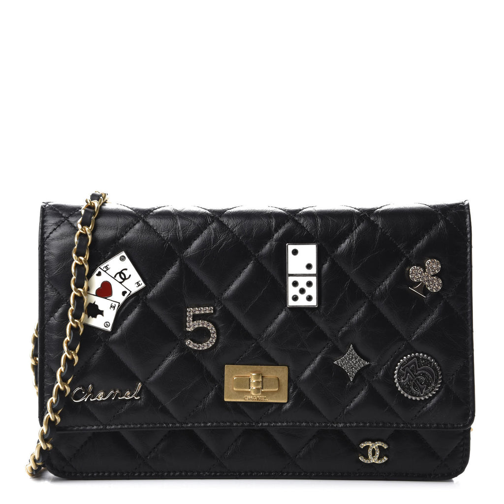 CHANEL BAG 2.55 CASINO LUCKY CHARM IN BLACK LIMITED