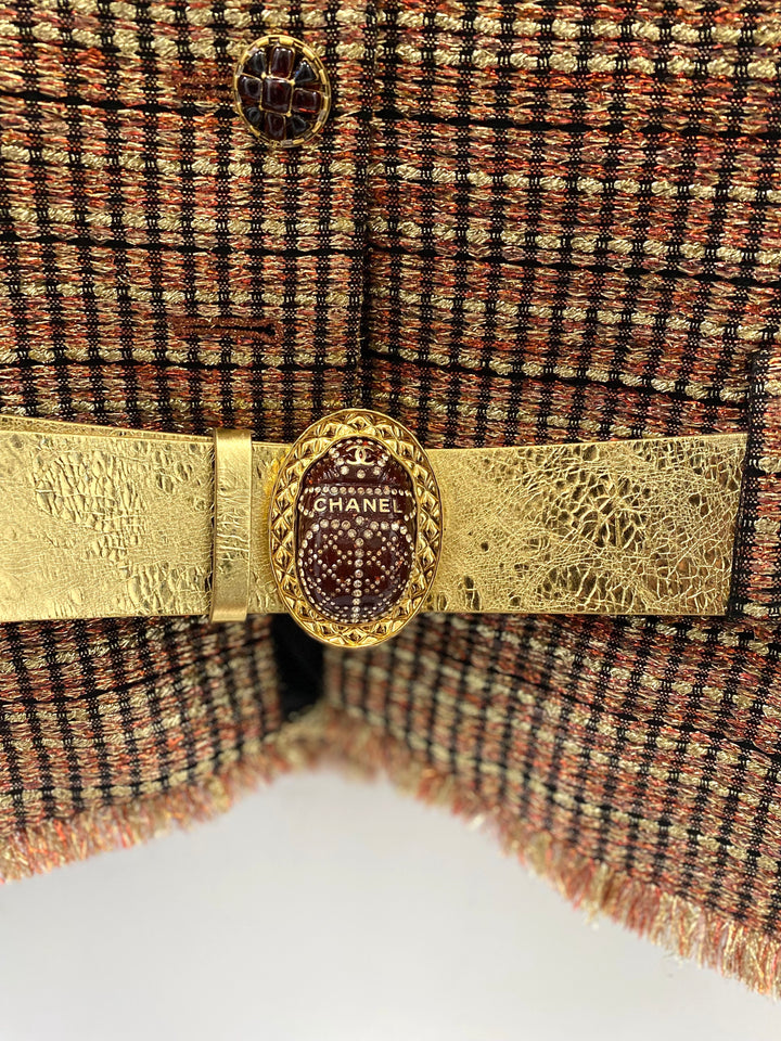 CHANEL BELTED TWEED JACKET