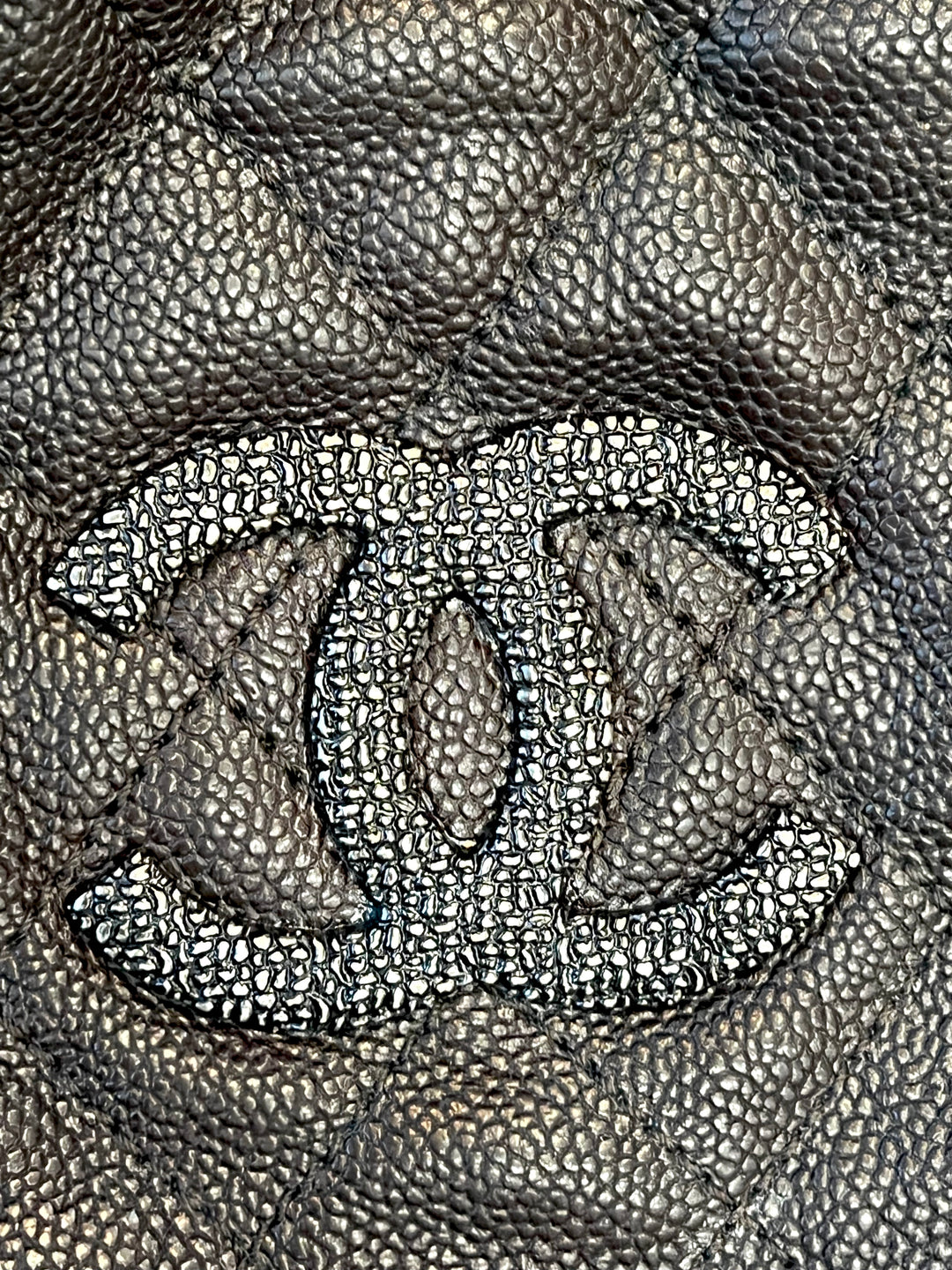 CHANEL CC CAVIAR QUILTED ELASTIC SHOULDER BAG