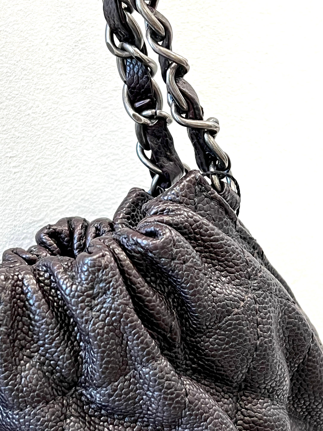 CHANEL CC CAVIAR QUILTED ELASTIC SHOULDER BAG