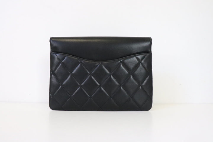 CHANEL CC LAMBSKIN CLUTCH BAG