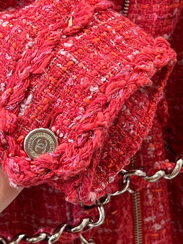 CHANEL COCO TWEED BIKER STYLE JACKET