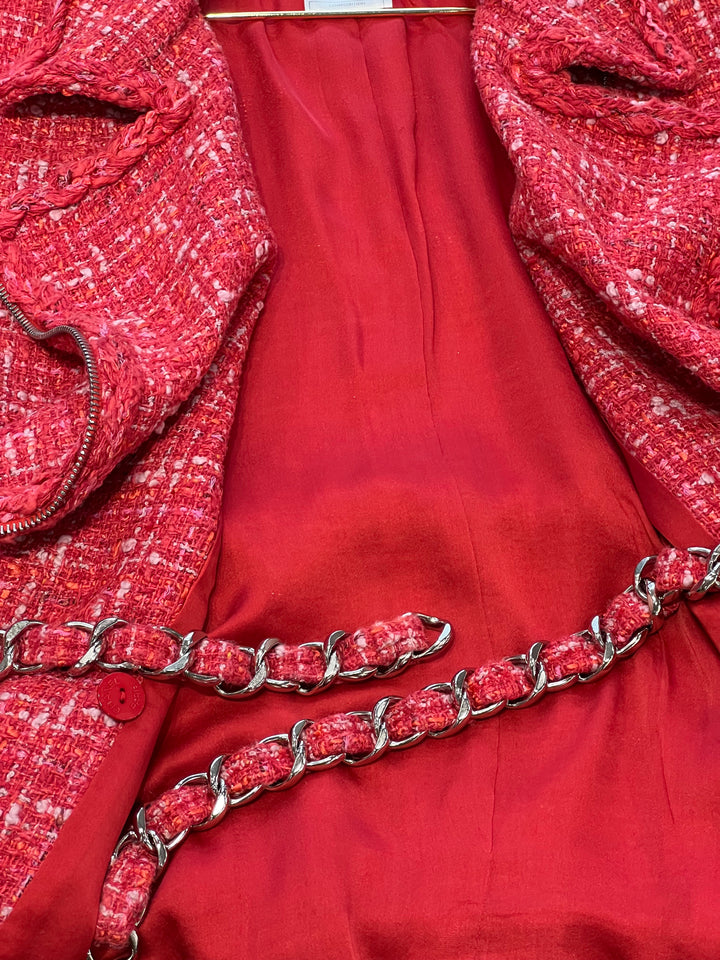 CHANEL COCO TWEED BIKER STYLE JACKET