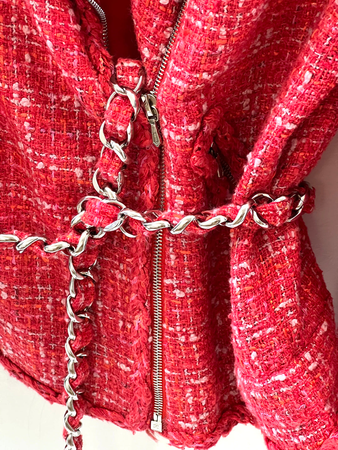 CHANEL COCO TWEED BIKER STYLE JACKET
