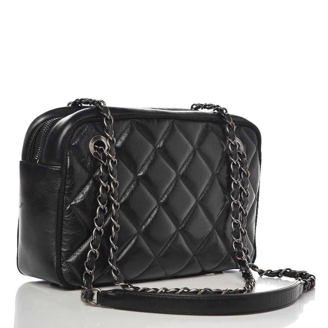 CHANEL CALFSKIN QUILTED LEATHER BALLERINA CAMERA BAG