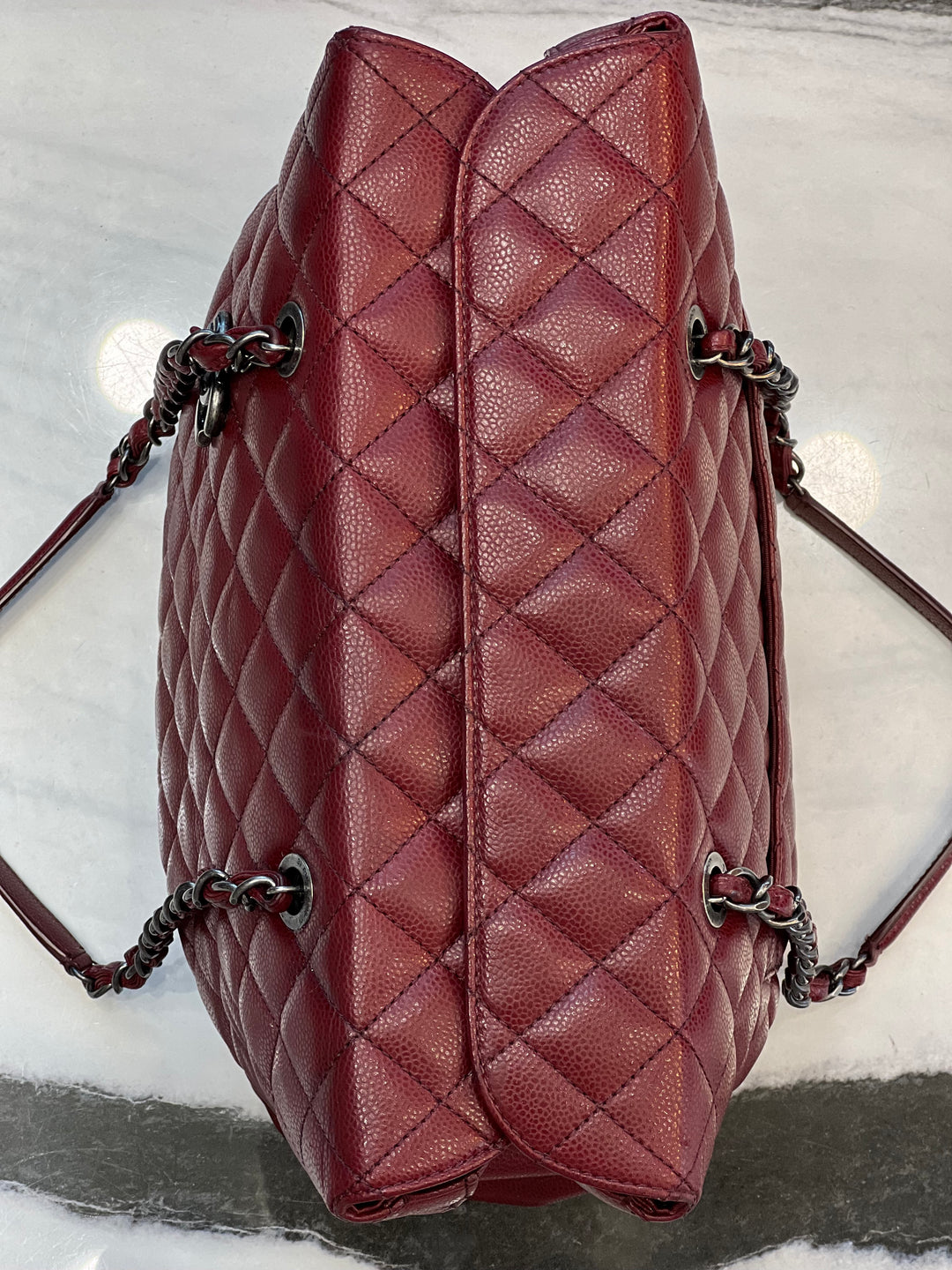 CHANEL CAVIAR QUILTED LEATHER CITY SHOPPER TOTE BAG-HS