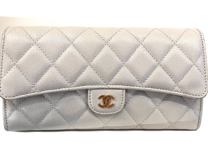 CHANEL CAVIAR QUILTED LARGE FLAP WALLET
