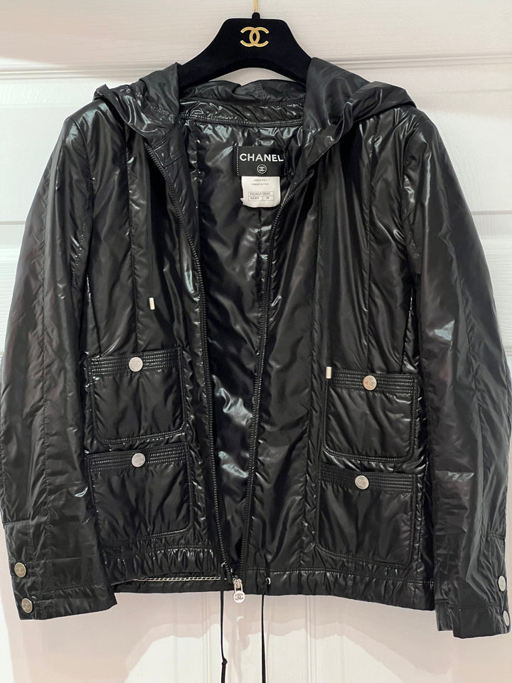 CHANEL HOODED NYLON JACKET
