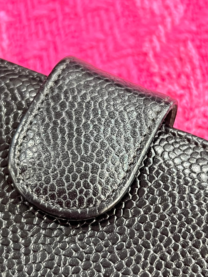CHANEL CC CAVIAR LAMBSKIN TIMELESS FRENCH WALLET