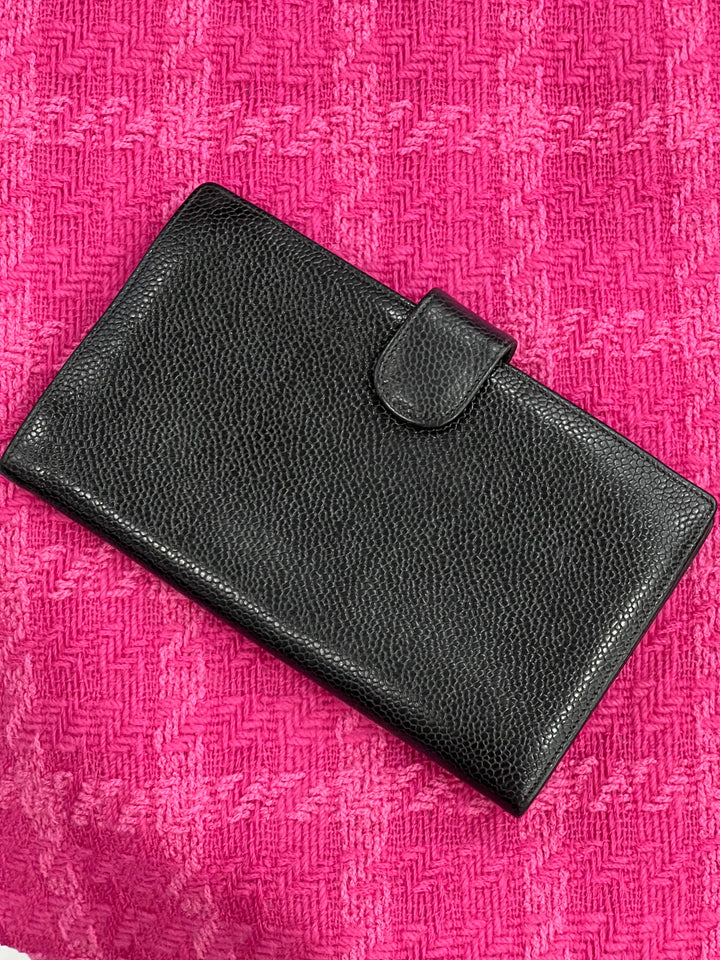 CHANEL CC CAVIAR LAMBSKIN TIMELESS FRENCH WALLET