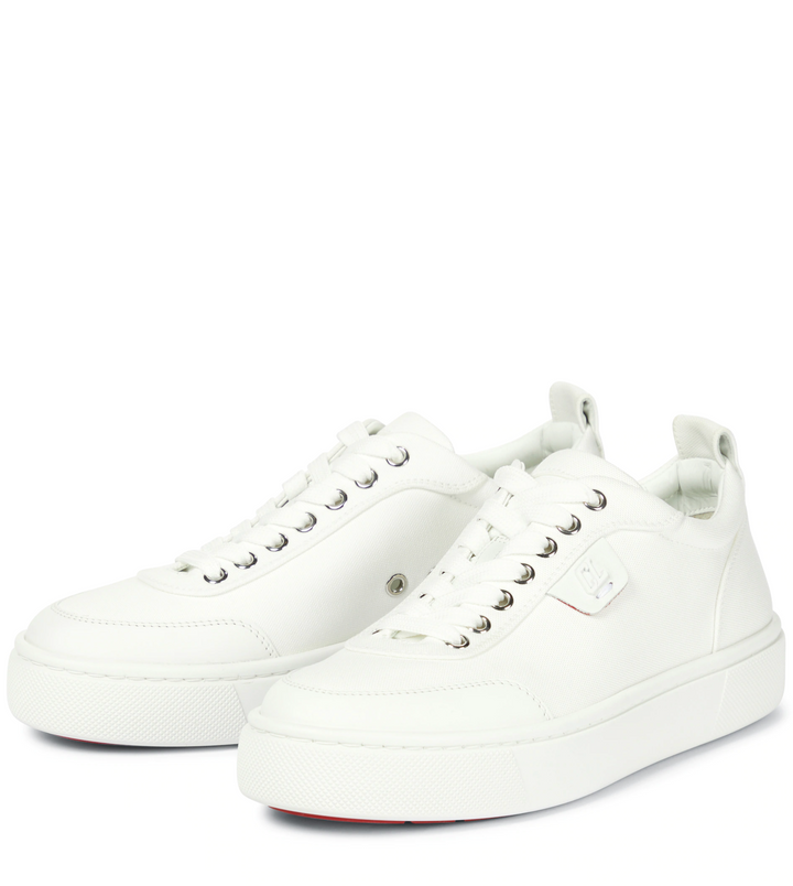 CHRISTIAN LOUBOUTIN Simplerui Canvas Leather Sneakers