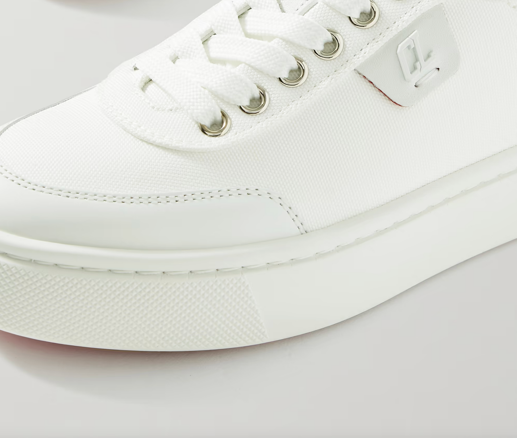CHRISTIAN LOUBOUTIN Simplerui logo-detailed leather-trimmed canvas sneakers