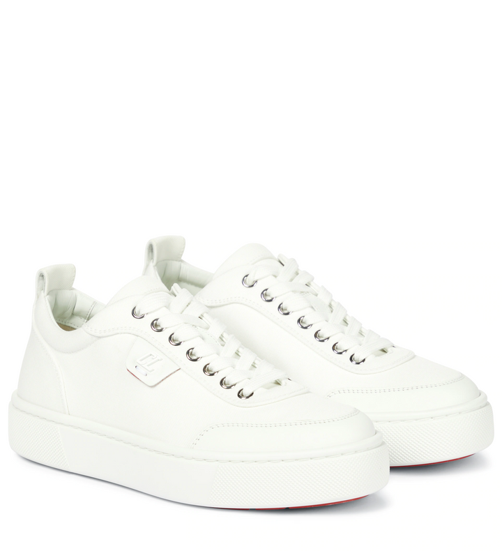 CHRISTIAN LOUBOUTIN Simplerui Canvas Leather Sneakers