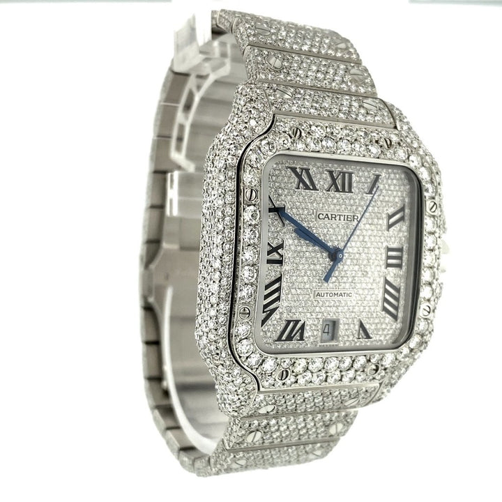 Cartier Santos De Cartier Pave Diamond Watch