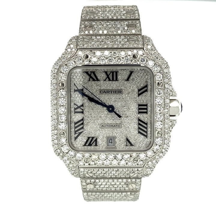 Cartier Santos De Cartier Pave Diamond Watch