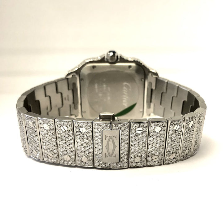 Cartier Santos De Cartier Pave Diamond Watch