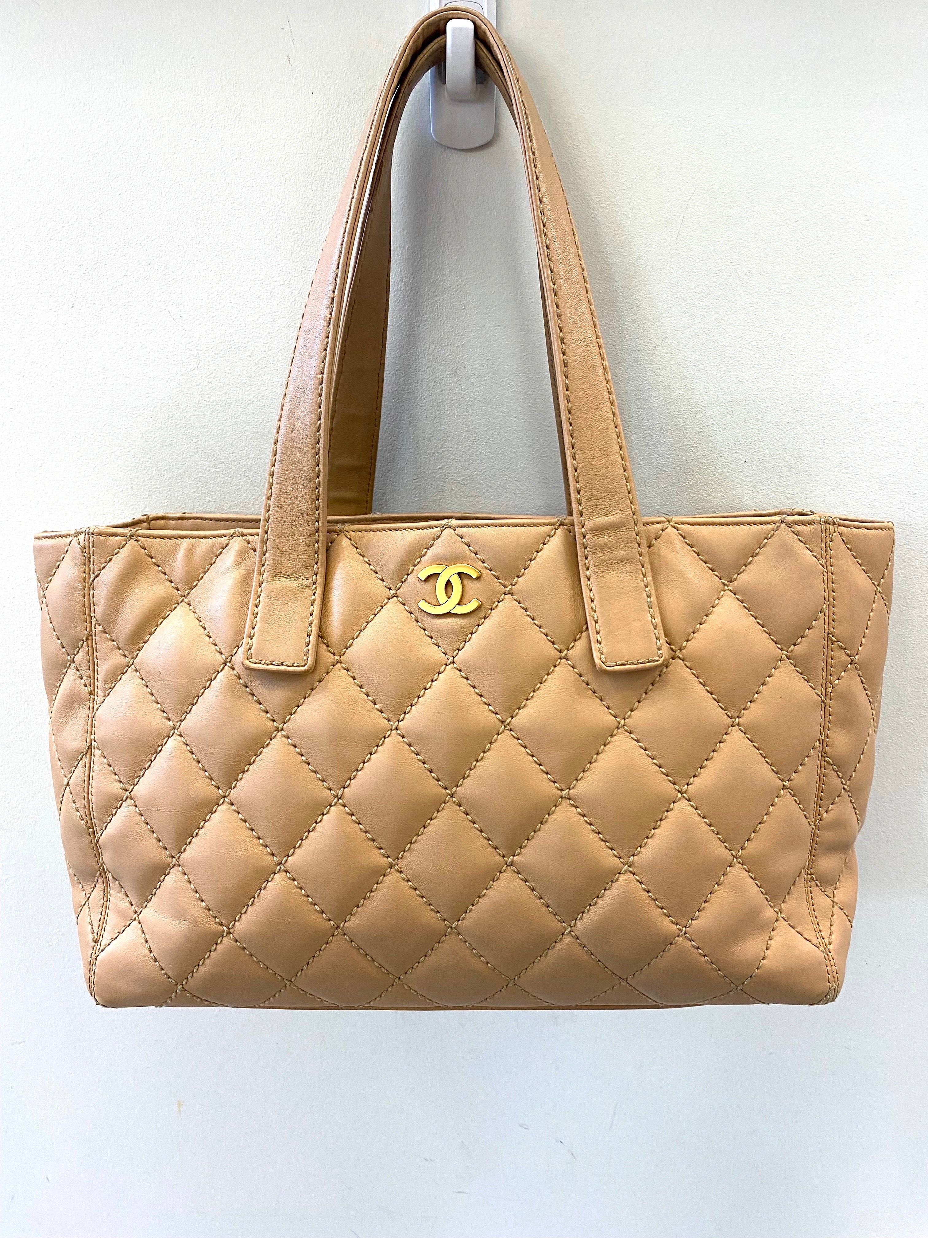 Chanel Quilted Tote Bag Green - Lambskin Leather
