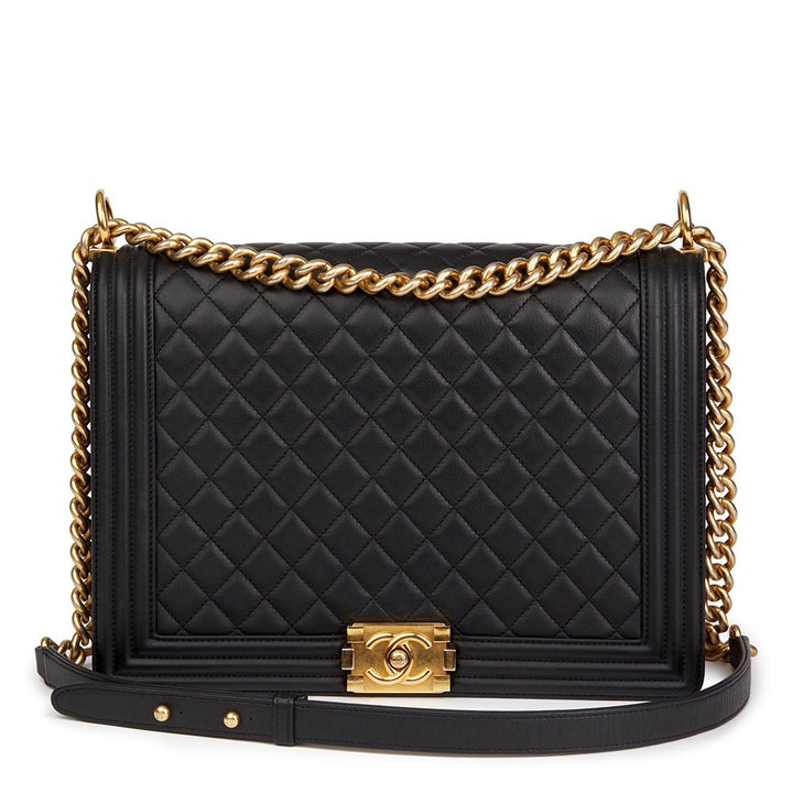 Chanel Quilted Calfskin Leather Large Boy Bag