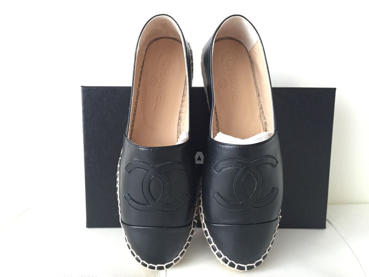 CHANEL CC LAMBSKIN ESPADRILLES