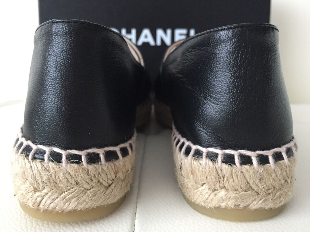 CHANEL CC LAMBSKIN ESPADRILLES
