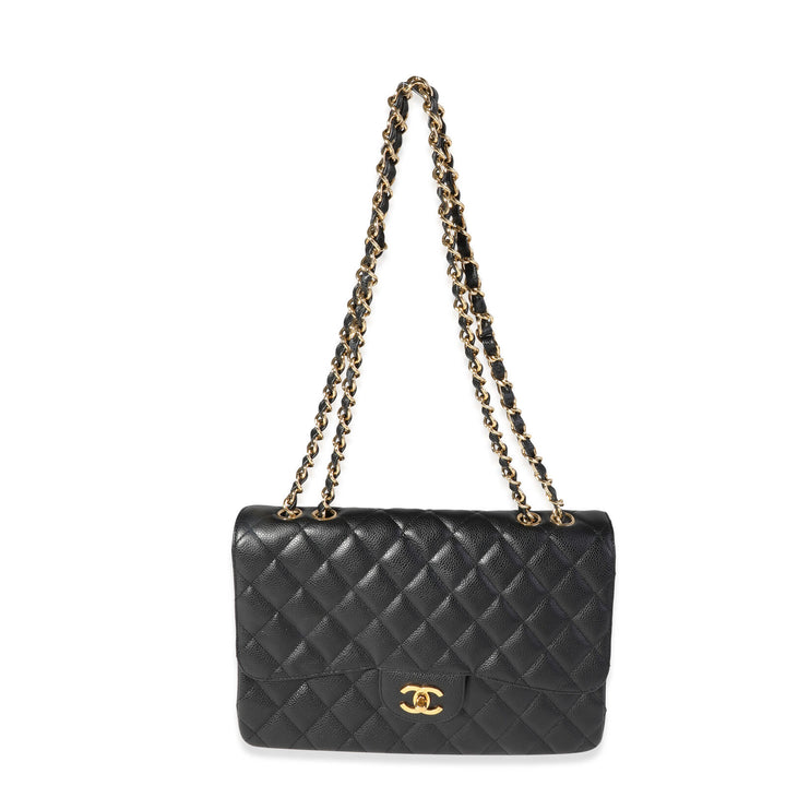 CHANEL MAXI CLASSIC CAVIAR LEATHER SINGLE FLAP BAG