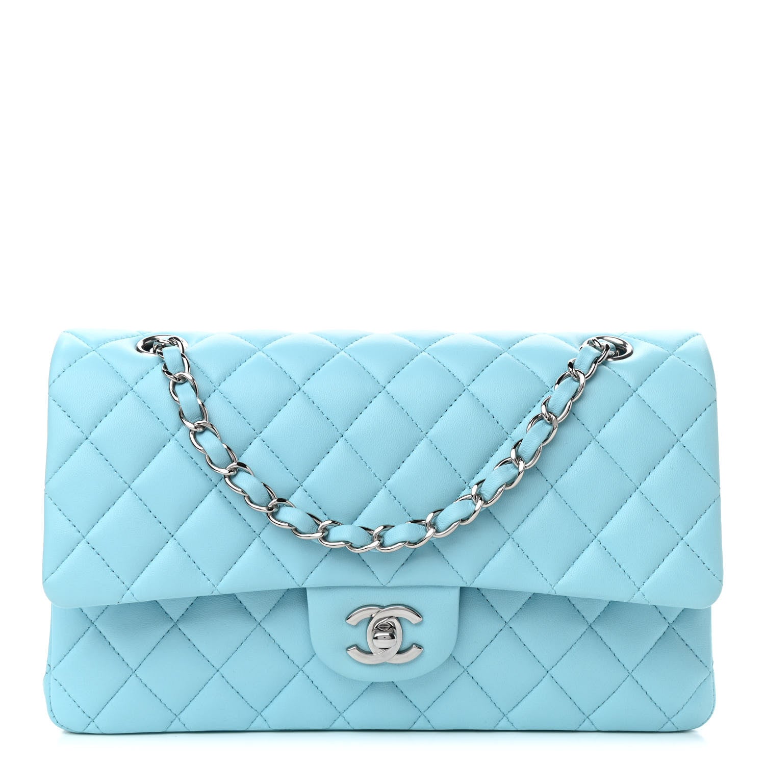 Chanel Aged Calfskin Quilted New Medium Gabrielle Logo Top Handle Blue –  Sacdelux
