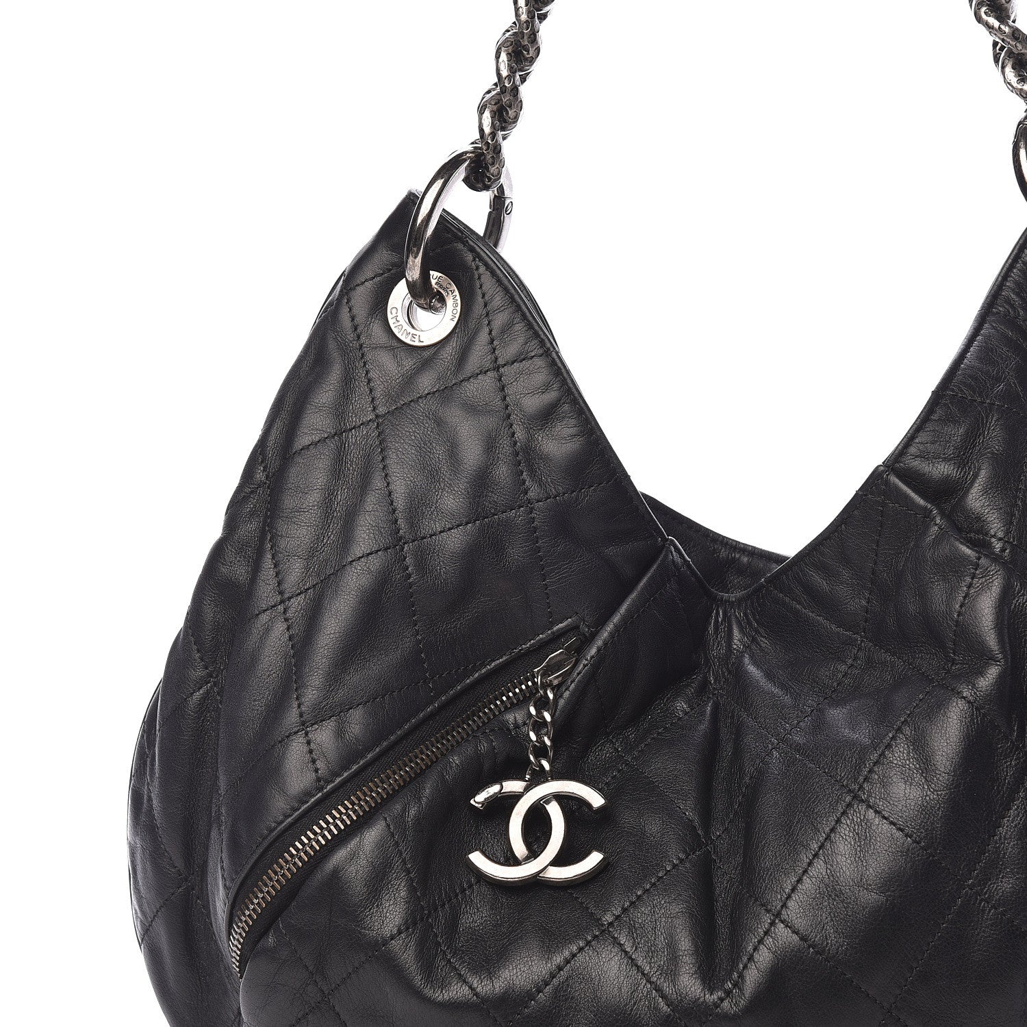 CHANEL COCO PLEATS QUILTED CALFSKIN LARGE HOBO BAG – Caroline's