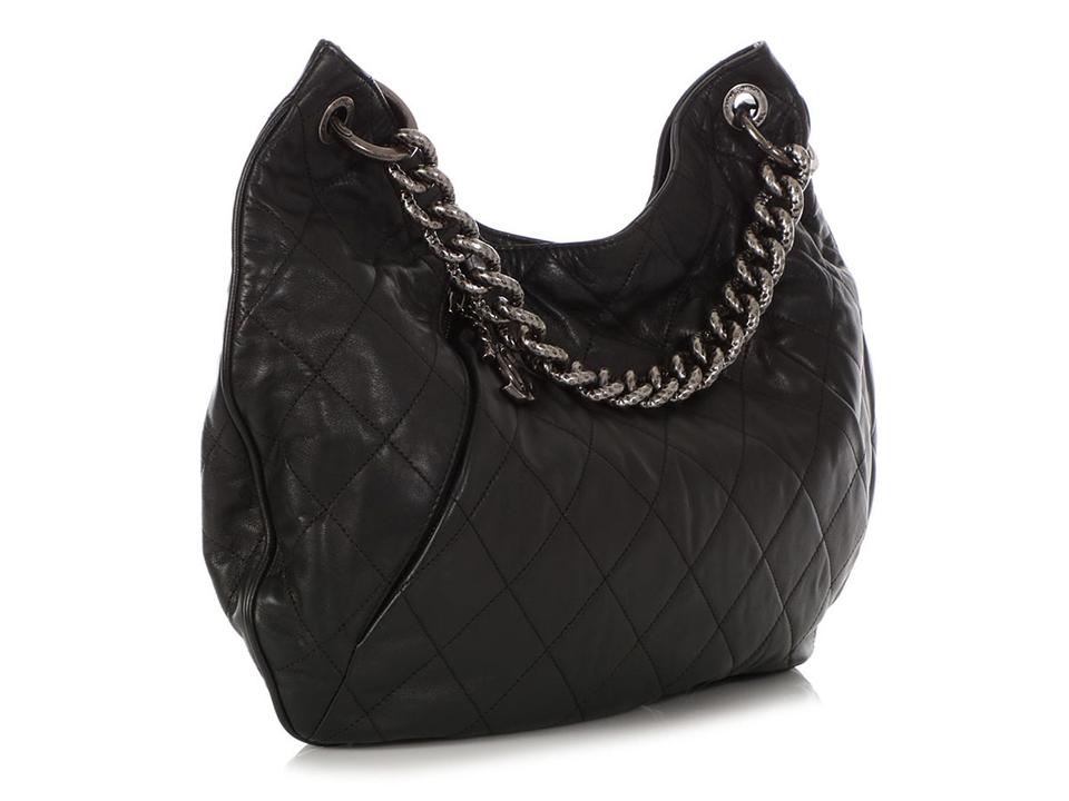 Chanel Tweed Coco Pleats Hobo - Black Hobos, Handbags - CHA552048