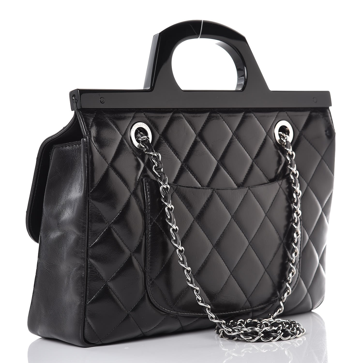 CHANEL Glazed Calfskin Quilted Small CC Delivery Tote – Caroline's