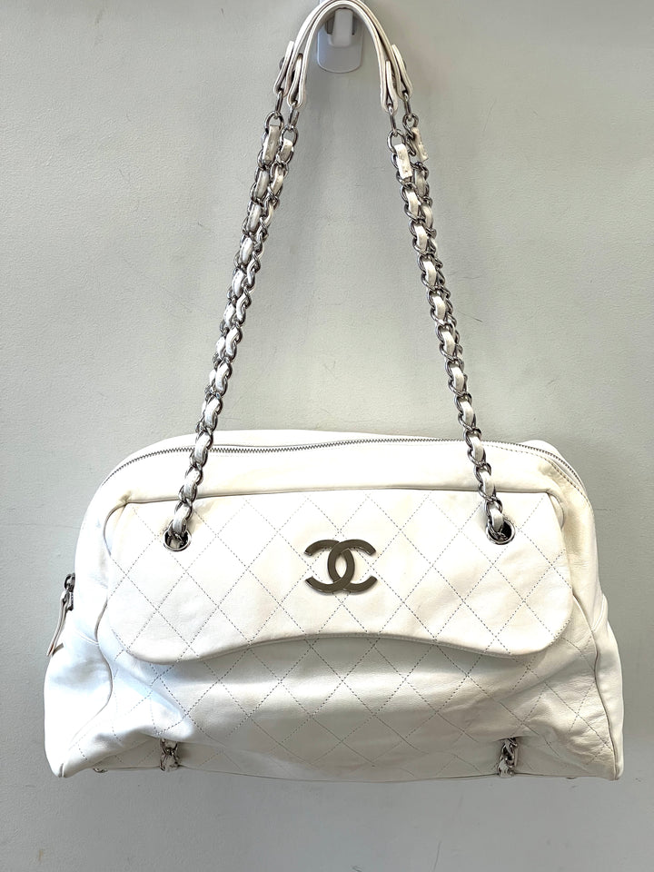 CHANEL LAMBSKIN LARGE BOWLER BAG