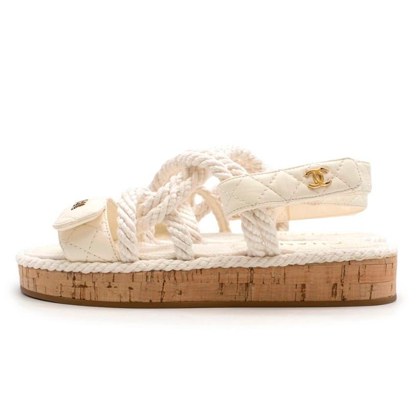 CHANEL ESPADRILLE ROPE SANDALS