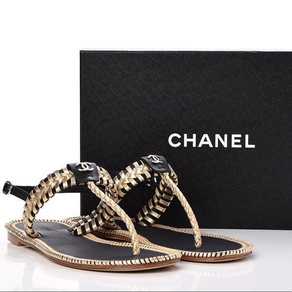 CHANEL, Shoes, Chanel Dad Sandals Size 375 Pink