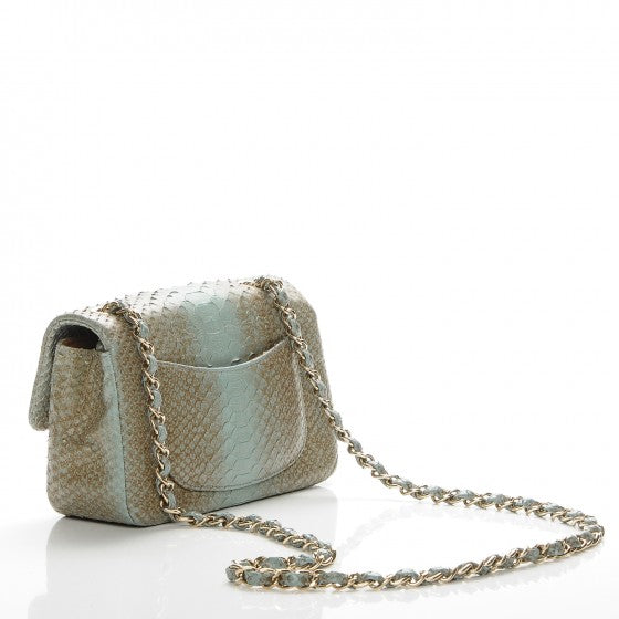 CHANEL PYTHON MEDIUM CLASSIC DOUBLE FLAP BAG – Caroline's Fashion Luxuries