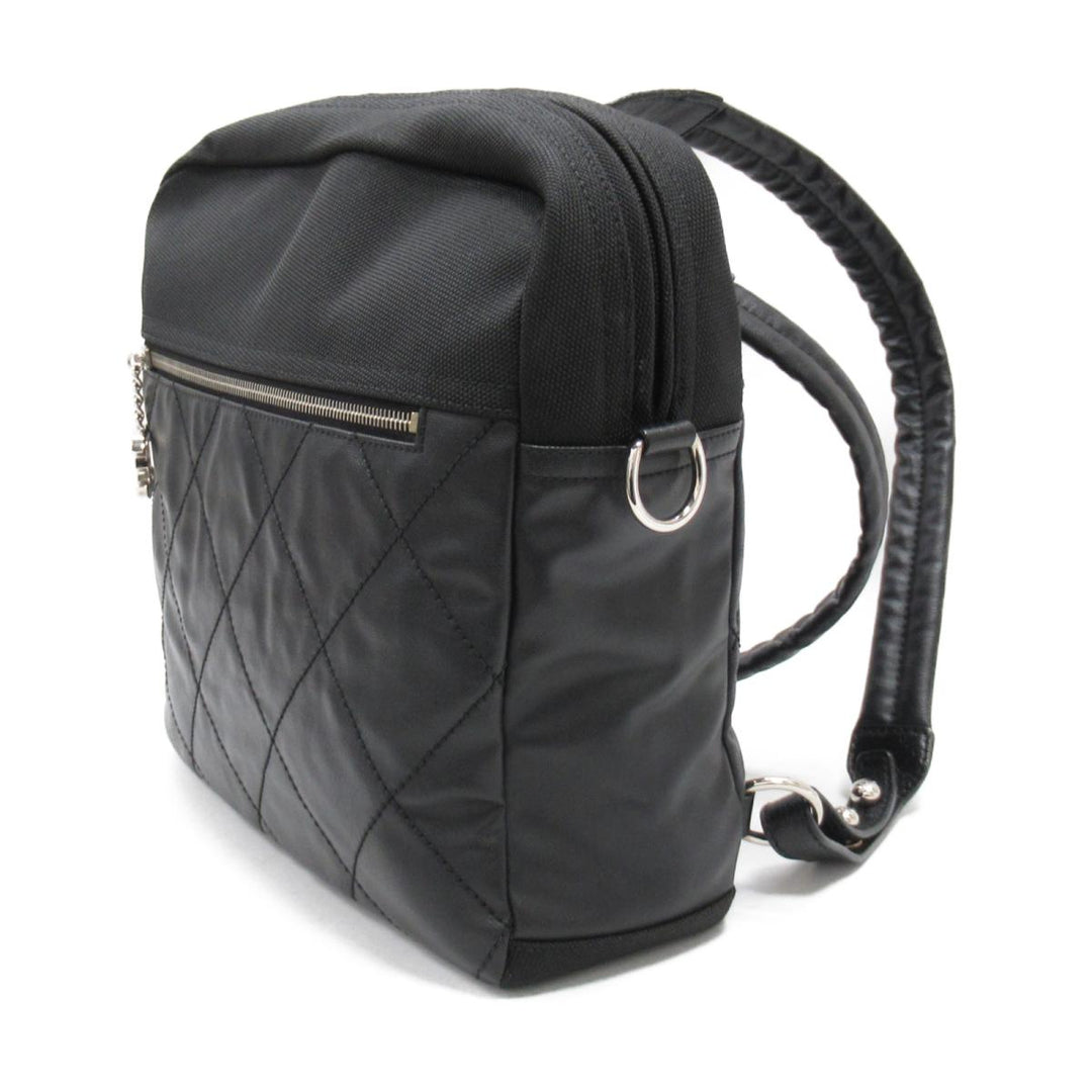 CHANEL PARIS BIARRITZ CC QUILTED COATED CANVAS BACKPACK